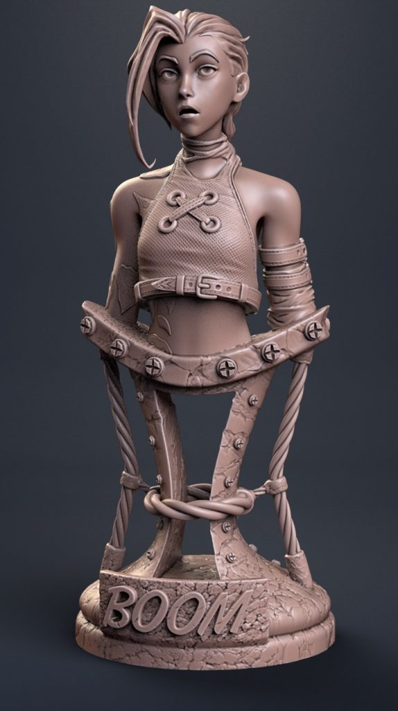 图片[4]-【英雄联盟】金克斯半身像-3D合纵社-3D打印模型STL格式3mf格式免费下载！