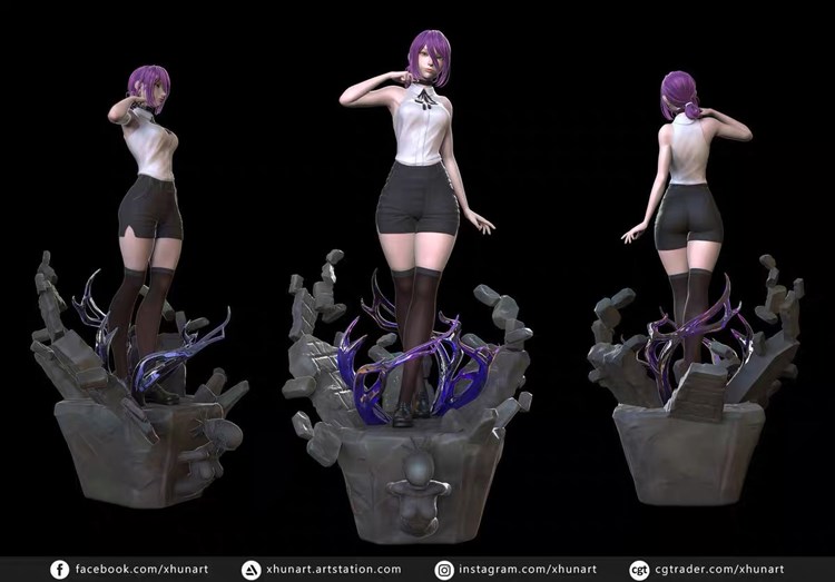 【电锯人】蕾塞-3D合纵社-3D打印模型STL格式3mf格式免费下载！