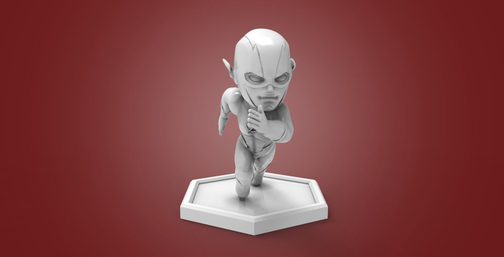 图片[2]-【DC英雄】Chibi Flash Q版闪电侠-3D合纵社-3D打印模型STL格式3mf格式免费下载！