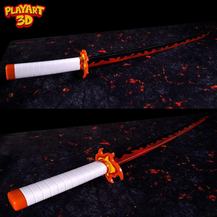 炭之郎-日轮刀-3D合纵社-3D打印模型STL格式3mf格式免费下载！