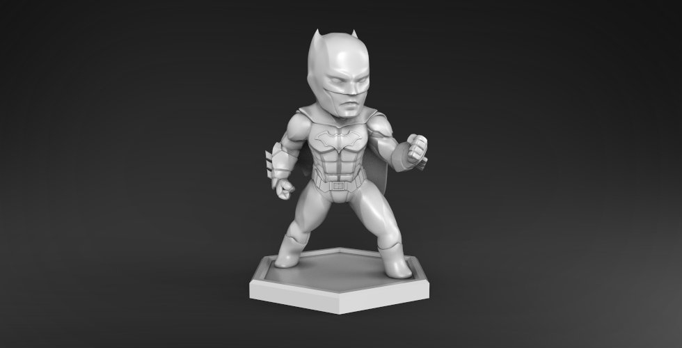 【DC英雄】Chibi Batman Q版蝙蝠侠-3D合纵社-3D打印模型STL格式3mf格式免费下载！