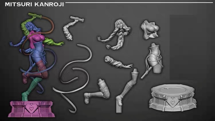 图片[2]-【鬼灭之刃】甘露寺蜜璃-3D合纵社-3D打印模型STL格式3mf格式免费下载！