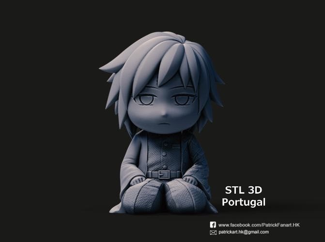 【鬼灭之刃】Q版富冈义勇-3D合纵社-3D打印模型STL格式3mf格式免费下载！
