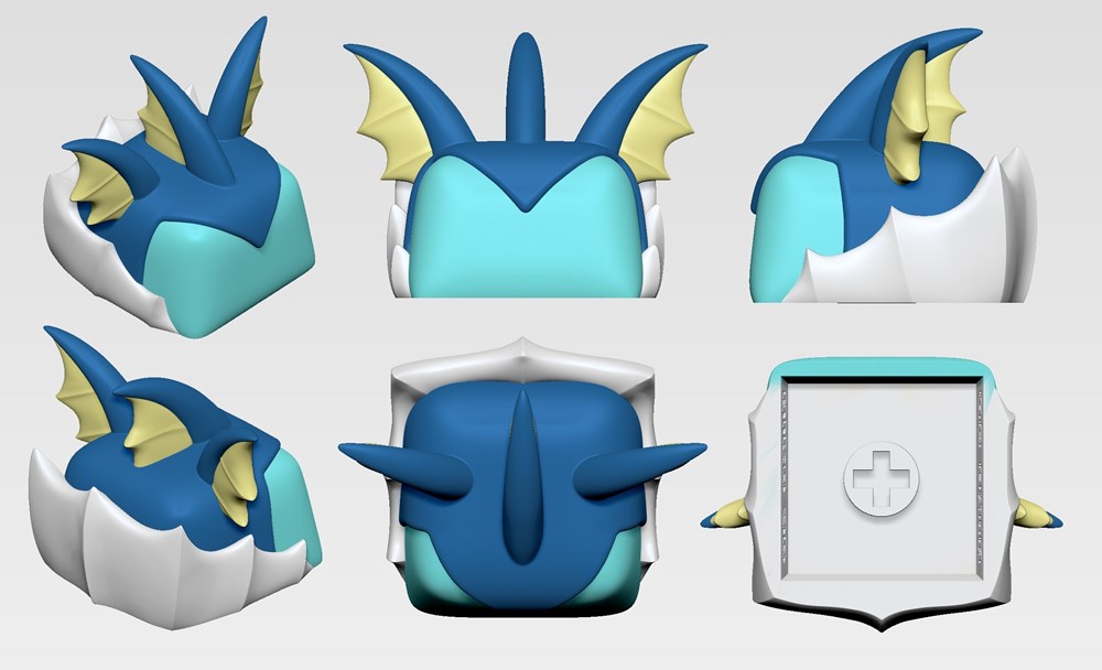 图片[2]-【宠物小精灵】水精灵键盘帽-3D合纵社-3D打印模型STL格式3mf格式免费下载！