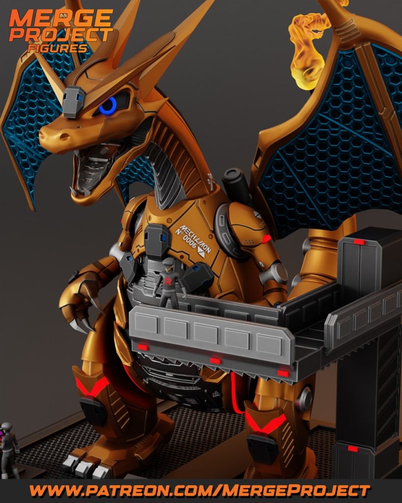 图片[2]-【宠物小精灵】机械火龙-3D合纵社-3D打印模型STL格式3mf格式免费下载！