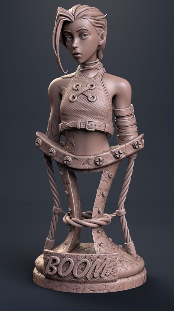 图片[2]-【英雄联盟】金克斯半身像-3D合纵社-3D打印模型STL格式3mf格式免费下载！