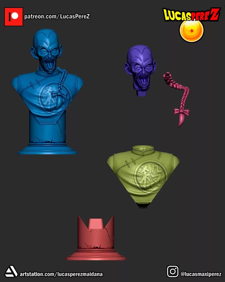 图片[2]-【龙珠】桃白白胸像-3D合纵社-3D打印模型STL格式3mf格式免费下载！