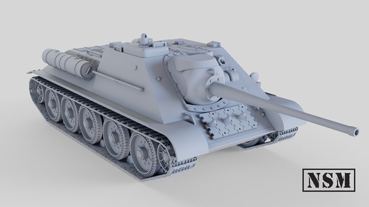 SU-85坦克-3D合纵社-3D打印模型STL格式3mf格式免费下载！