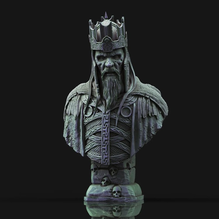 【指环王】死亡之王的半身像-3D合纵社-3D打印模型STL格式3mf格式免费下载！