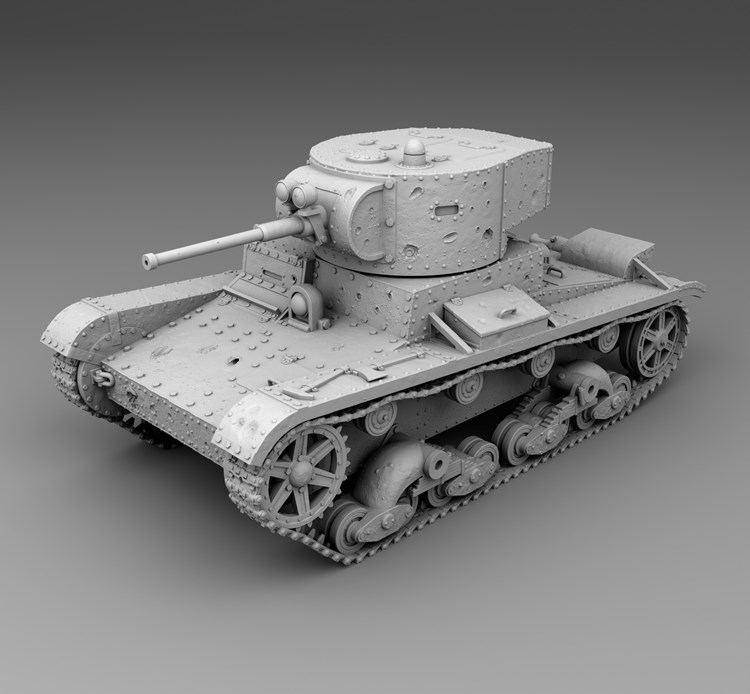 T-26坦克-3D合纵社-3D打印模型STL格式3mf格式免费下载！