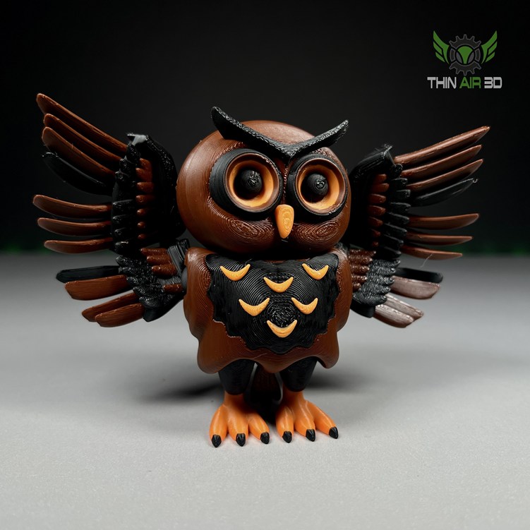 可动猫头鹰-3D合纵社-3D打印模型STL格式3mf格式免费下载！