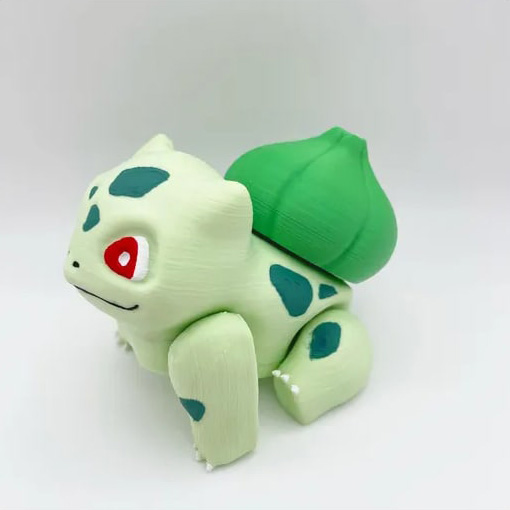【宠物小精灵】可动的妙蛙种子-3D合纵社-3D打印模型STL格式3mf格式免费下载！