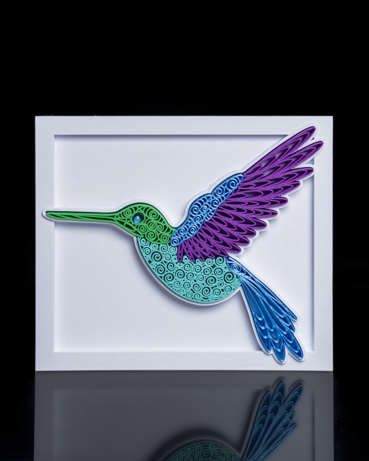 蜂鸟画-3D合纵社-3D打印模型STL格式3mf格式免费下载！