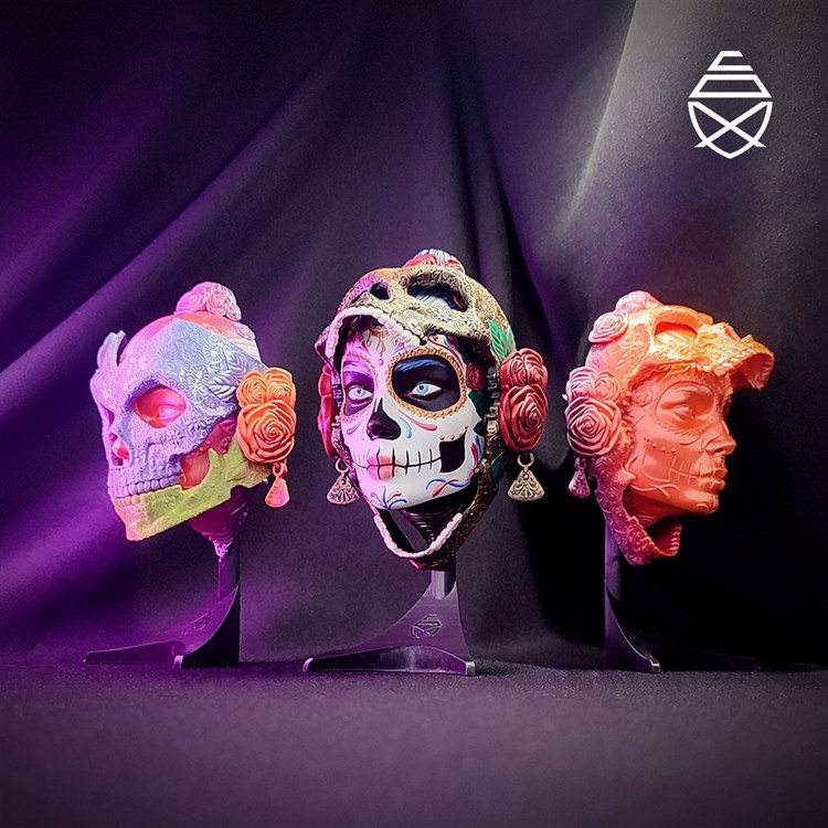 玫瑰骷髅姬-卡特里娜-3D合纵社-3D打印模型STL格式3mf格式免费下载！