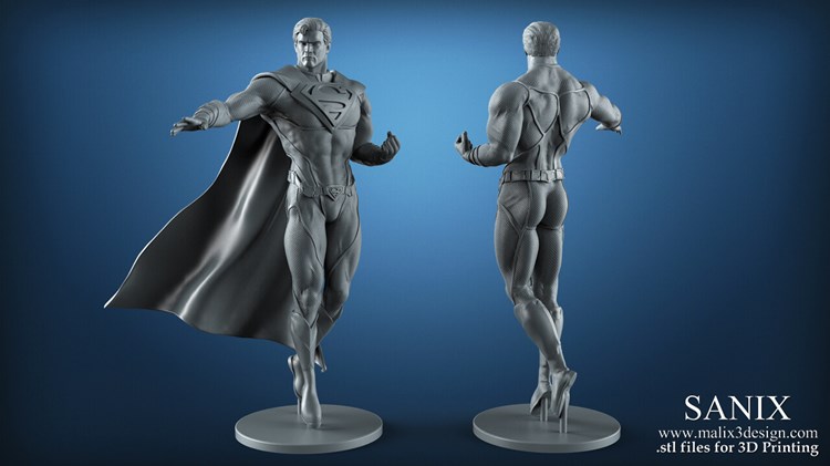 超人-3D合纵社-3D打印模型STL格式3mf格式免费下载！