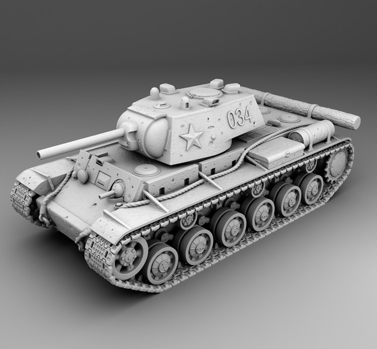 KV-1坦克-3D合纵社-3D打印模型STL格式3mf格式免费下载！