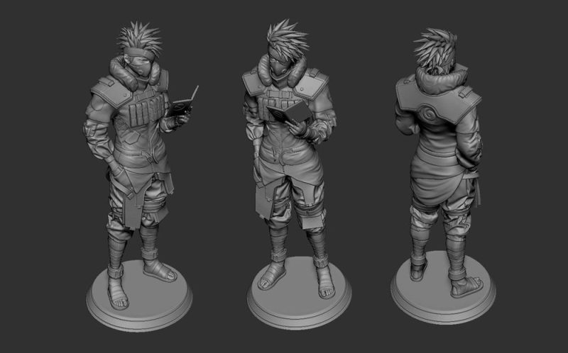 【火影忍者】卡卡西-3D合纵社-3D打印模型STL格式3mf格式免费下载！