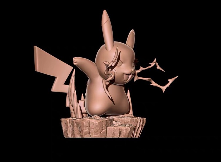图片[3]-【宠物小精灵】皮卡丘放电版-3D合纵社-3D打印模型STL格式3mf格式免费下载！