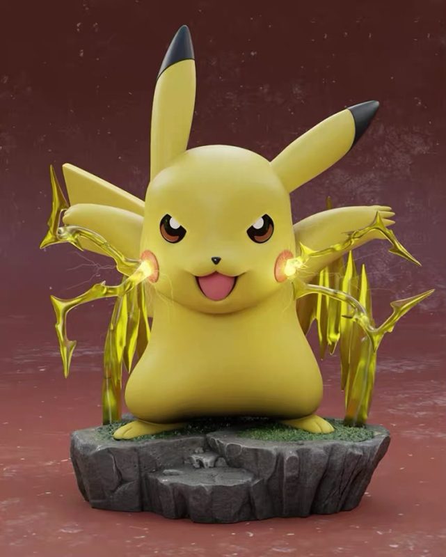 【宠物小精灵】皮卡丘放电版-3D合纵社-3D打印模型STL格式3mf格式免费下载！
