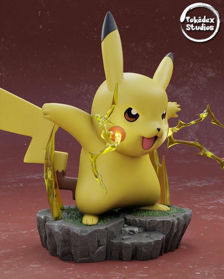 图片[4]-【宠物小精灵】皮卡丘放电版-3D合纵社-3D打印模型STL格式3mf格式免费下载！