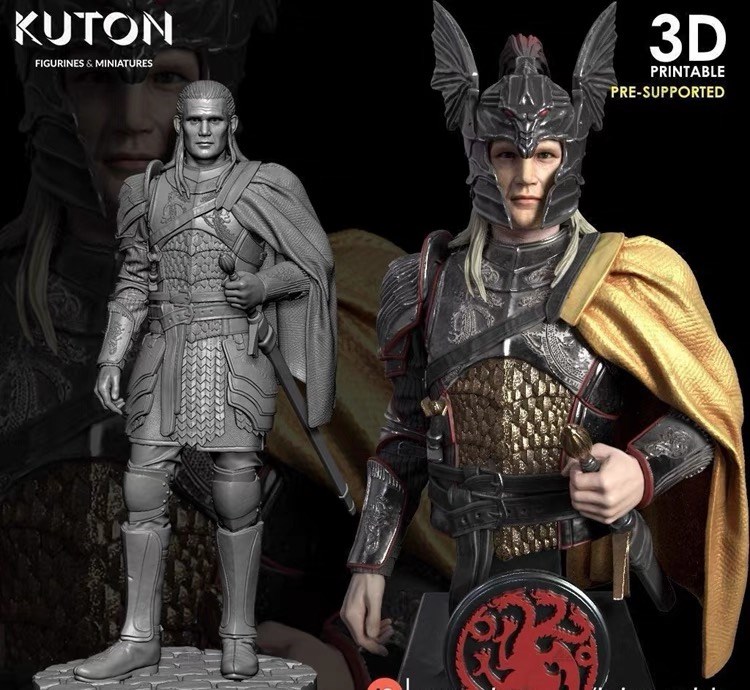 【权力的游戏】戴蒙坦格利安-3D合纵社-3D打印模型STL格式3mf格式免费下载！