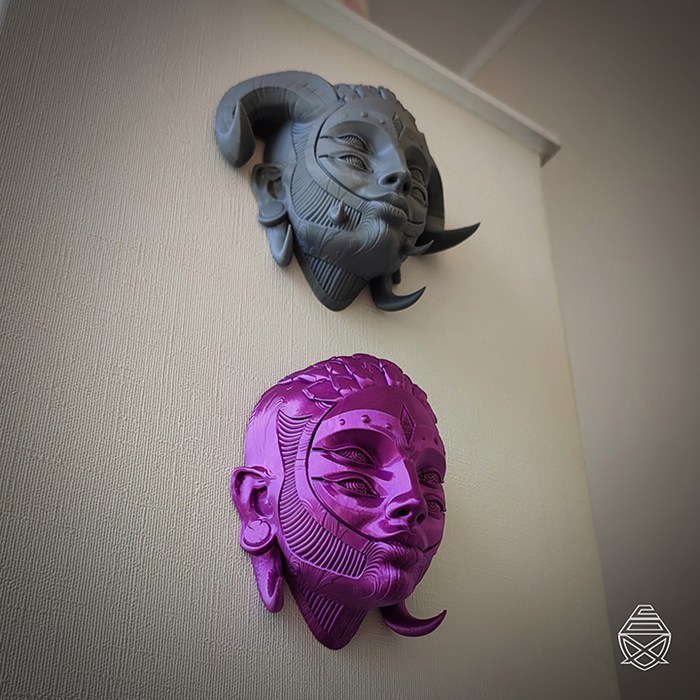 图片[2]-花斑眼镜面具姬墙体钥匙挂扣-3D合纵社-3D打印模型STL格式3mf格式免费下载！