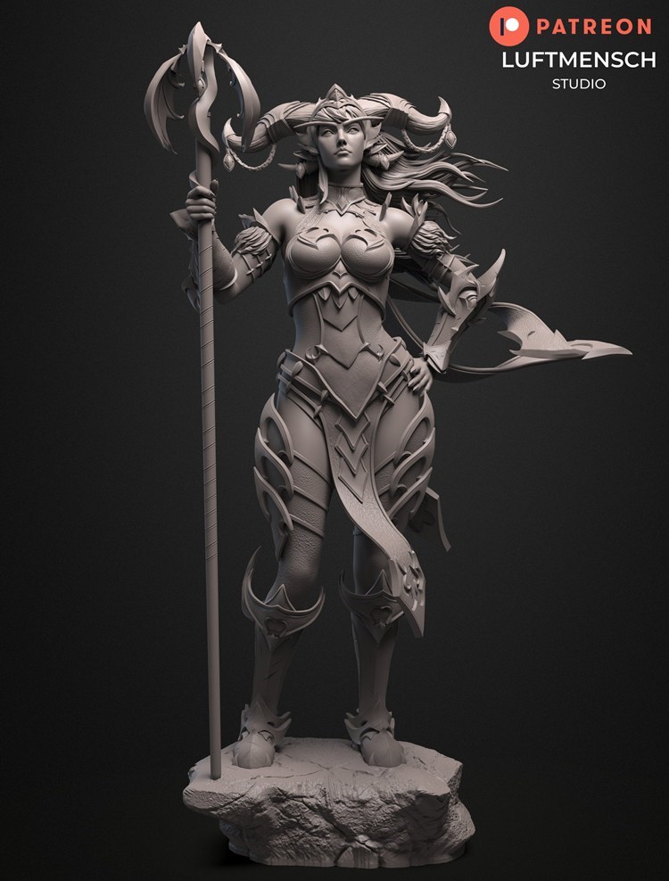 【魔兽世界】阿莱克丝塔萨-3D合纵社-3D打印模型STL格式3mf格式免费下载！