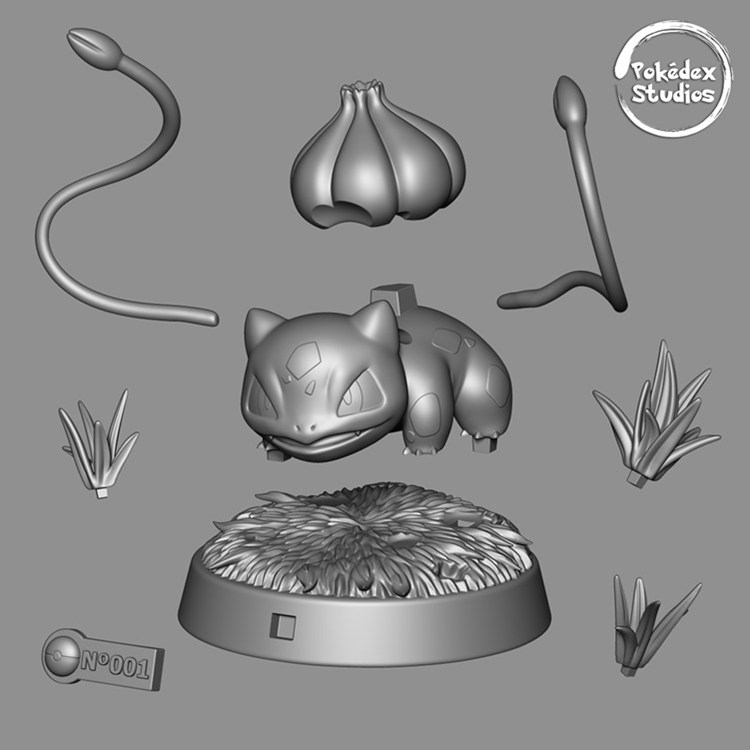 图片[2]-【宠物小精灵】妙蛙种子-3D合纵社-3D打印模型STL格式3mf格式免费下载！