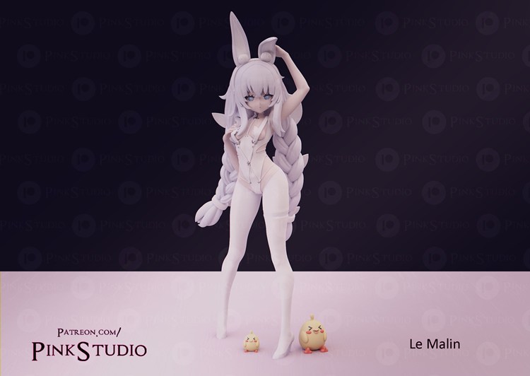 兔女郎-3D合纵社-3D打印模型STL格式3mf格式免费下载！