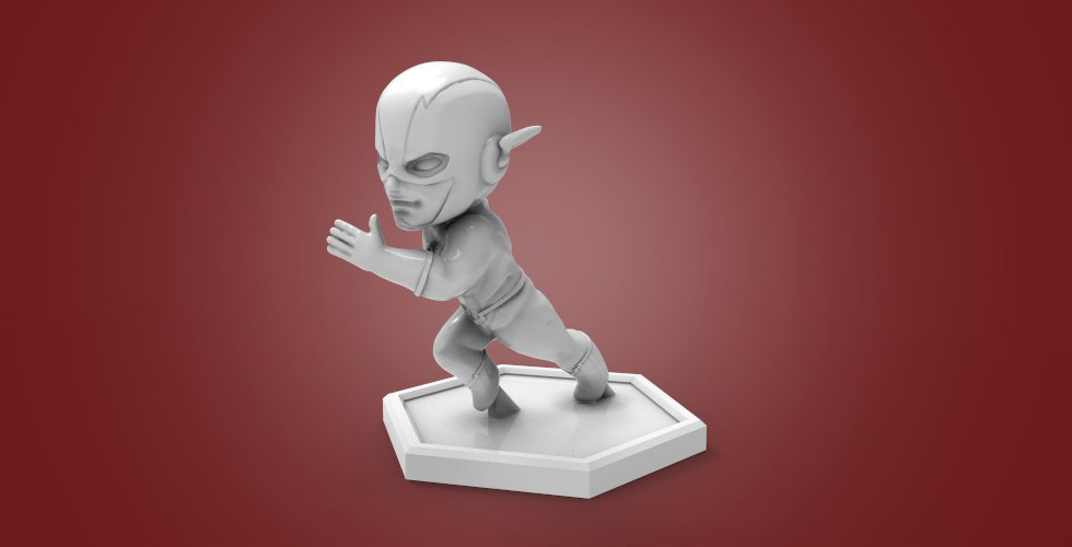 【DC英雄】Chibi Flash Q版闪电侠-3D合纵社-3D打印模型STL格式3mf格式免费下载！