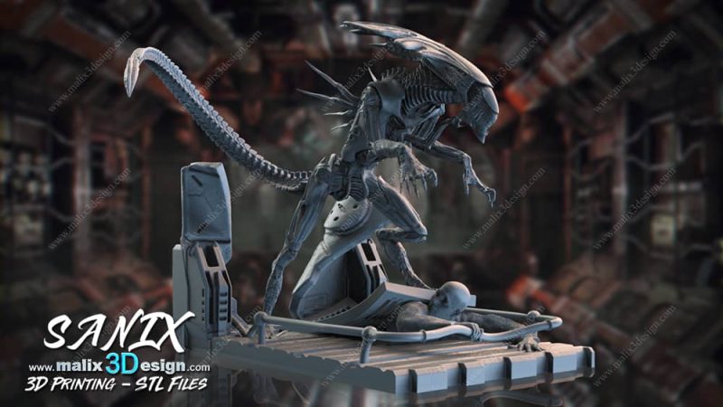 【异形】异形女王-3D合纵社-3D打印模型STL格式3mf格式免费下载！