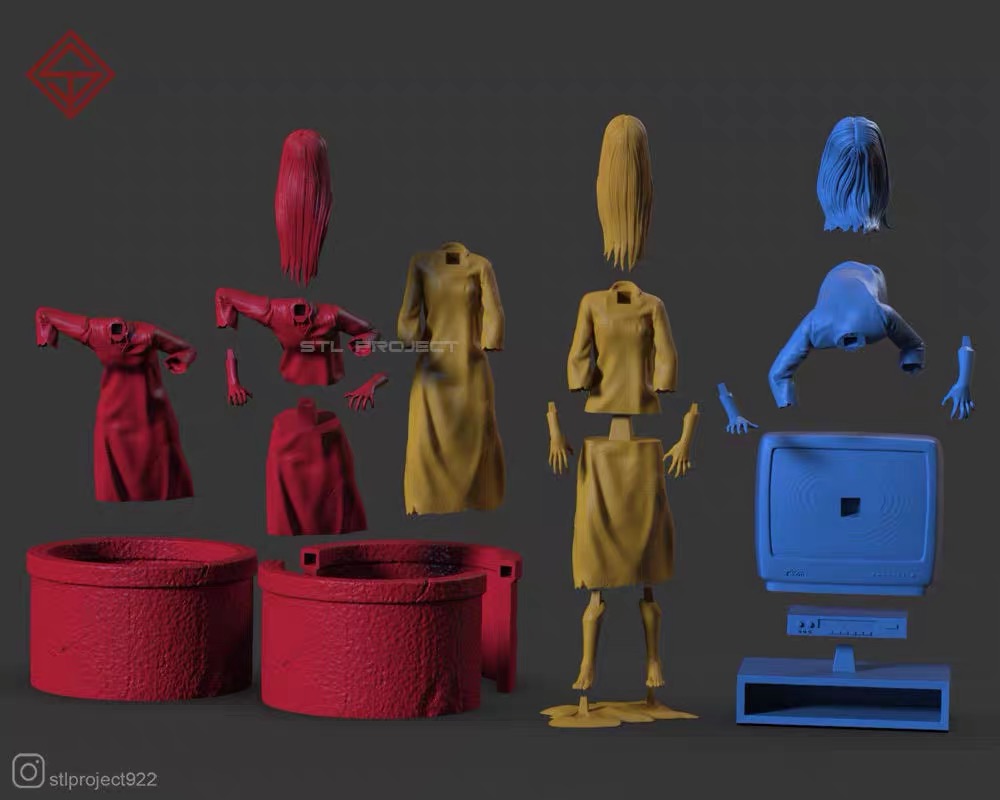 图片[3]-【午夜凶铃】贞子-3D合纵社-3D打印模型STL格式3mf格式免费下载！