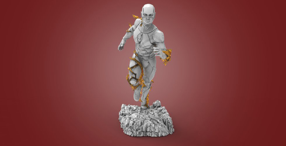 【DC英雄】Flash Rayos 奔跑的闪电侠-3D合纵社-3D打印模型STL格式3mf格式免费下载！