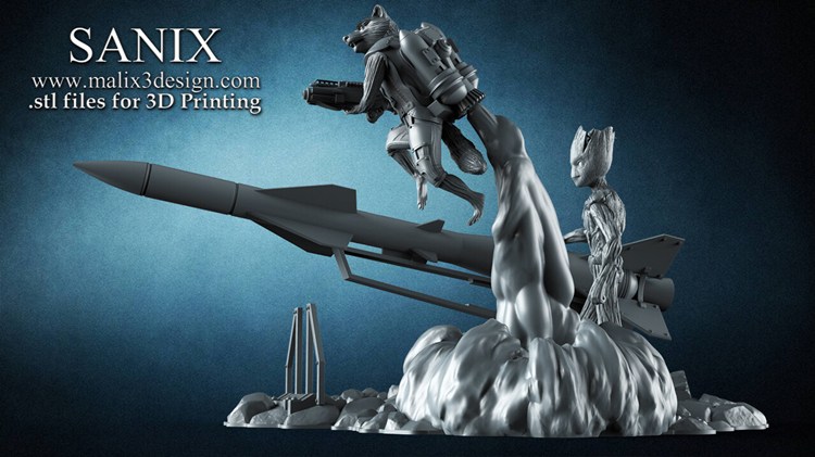 图片[4]-火箭浣熊与格鲁特-3D合纵社-3D打印模型STL格式3mf格式免费下载！