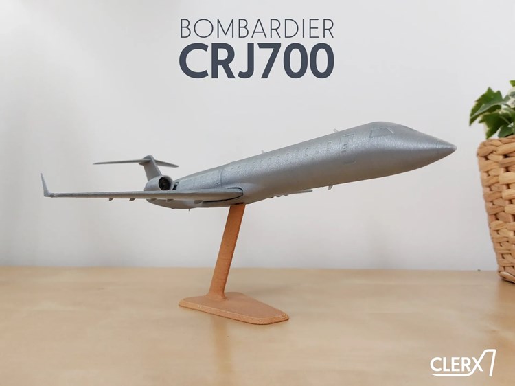 庞巴迪CRJ700-3D合纵社-3D打印模型STL格式3mf格式免费下载！