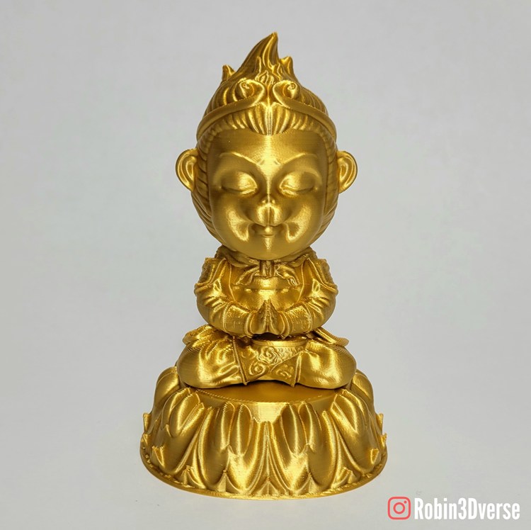 双手合十的小齐天大圣-3D合纵社-3D打印模型STL格式3mf格式免费下载！