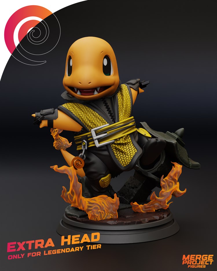 图片[4]-【宠物小精灵】小火龙忍者版-3D合纵社-3D打印模型STL格式3mf格式免费下载！