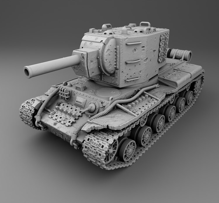 KV-2坦克-3D合纵社-3D打印模型STL格式3mf格式免费下载！