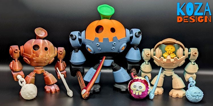 图片[2]-南瓜骷髅机器人-3D合纵社-3D打印模型STL格式3mf格式免费下载！