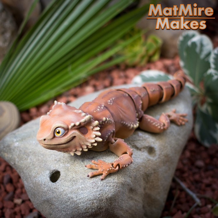 图片[4]-蜥蜴【可动模型】真实的胡须龙蜥蜴-3D合纵社-3D打印模型STL格式3mf格式免费下载！