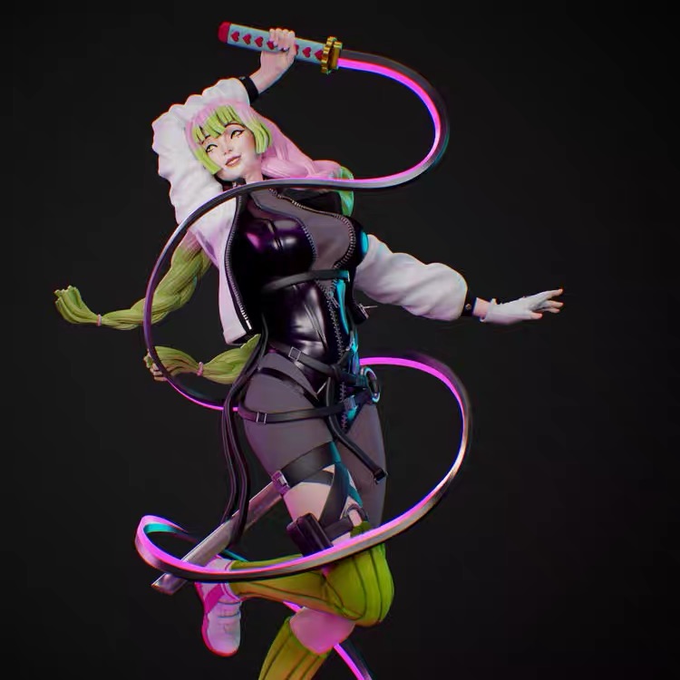 图片[4]-【鬼灭之刃】甘露寺蜜璃-3D合纵社-3D打印模型STL格式3mf格式免费下载！