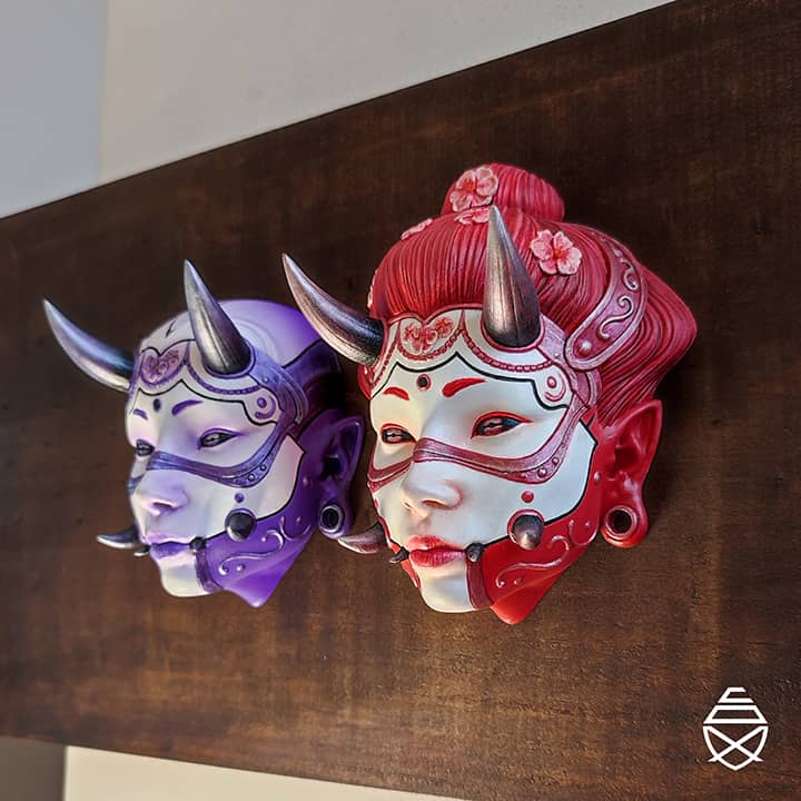 图片[3]-日本般若面具钥匙挂扣-3D合纵社-3D打印模型STL格式3mf格式免费下载！