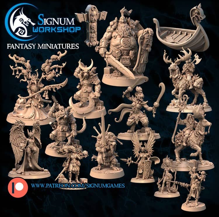 【战棋】Signum-4-Corners-Warriors-KS-3D合纵社-3D打印模型STL格式3mf格式免费下载！