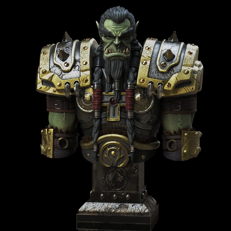 【魔兽世界】萨尔半身像-3D合纵社-3D打印模型STL格式3mf格式免费下载！