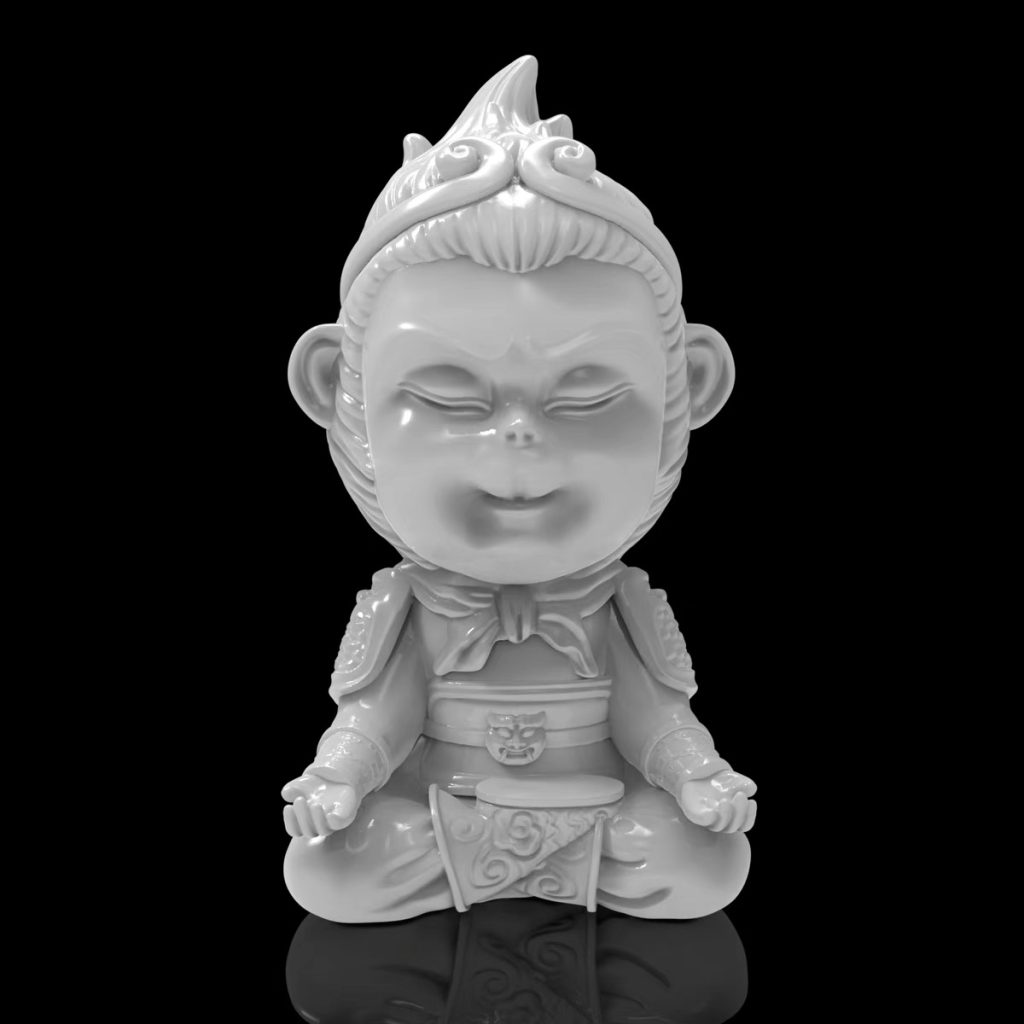 打坐的小齐天大圣-3D合纵社-3D打印模型STL格式3mf格式免费下载！