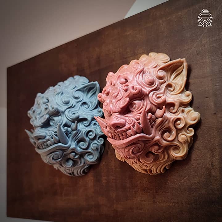 图片[3]-狮子头装饰钥匙挂扣-3D合纵社-3D打印模型STL格式3mf格式免费下载！