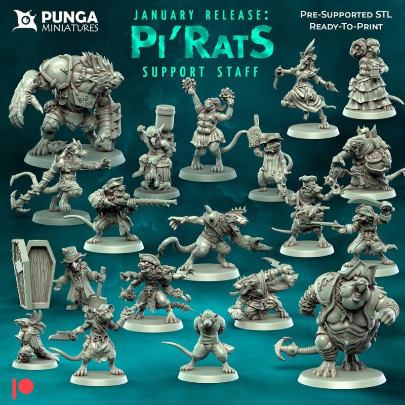 【战旗】Punga Miniatures-3D合纵社-3D打印模型STL格式3mf格式免费下载！
