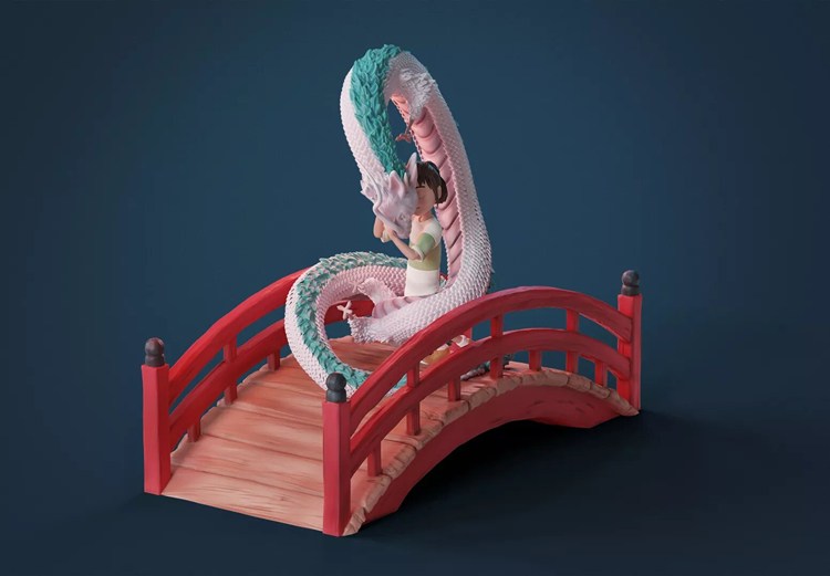 图片[3]-【千与千寻】千寻与白龙-3D合纵社-3D打印模型STL格式3mf格式免费下载！
