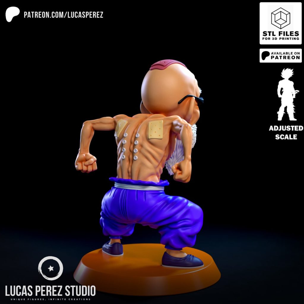 图片[3]-【七龙珠】龟仙人-3D合纵社-3D打印模型STL格式3mf格式免费下载！