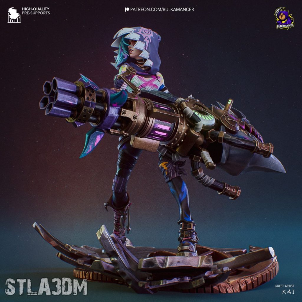 图片[3]-【英雄联盟】金克斯-3D合纵社-3D打印模型STL格式3mf格式免费下载！